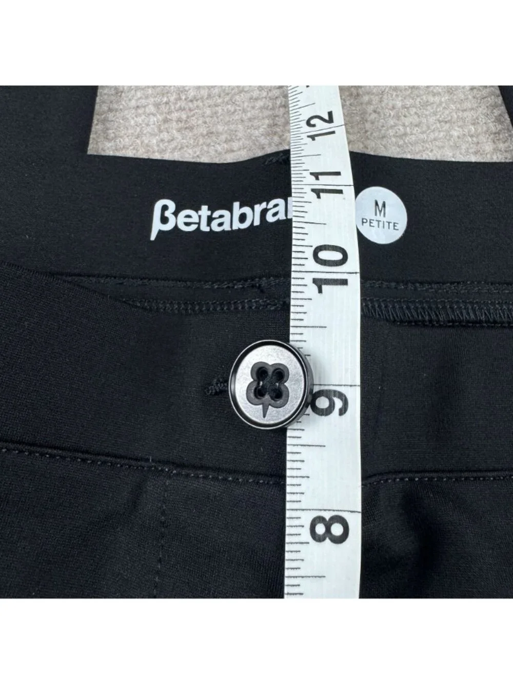Betabrand Straight Leg Classic Dress Pant Yoga Pant Medium Petite Polished Work